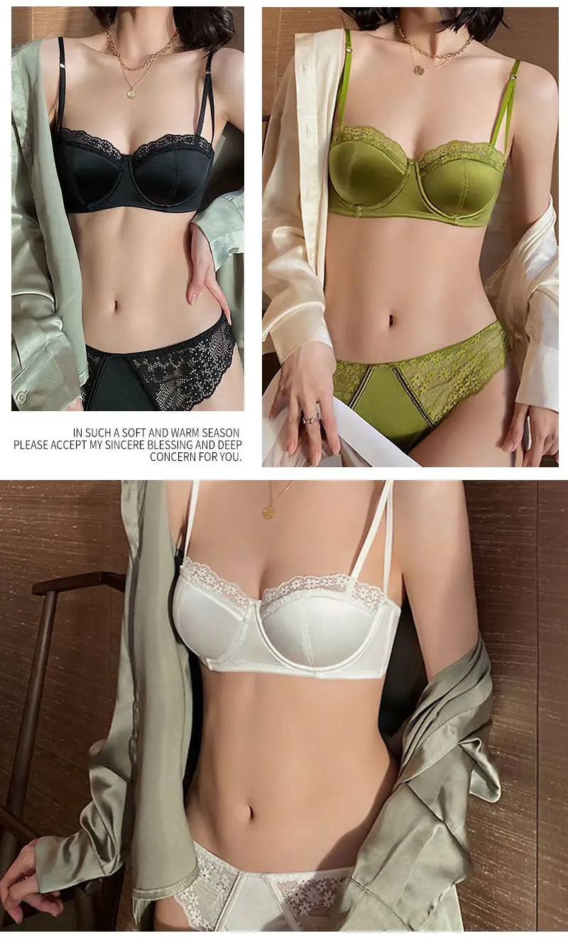 French Small Breasted Lace Underwear Set Women — feature 31