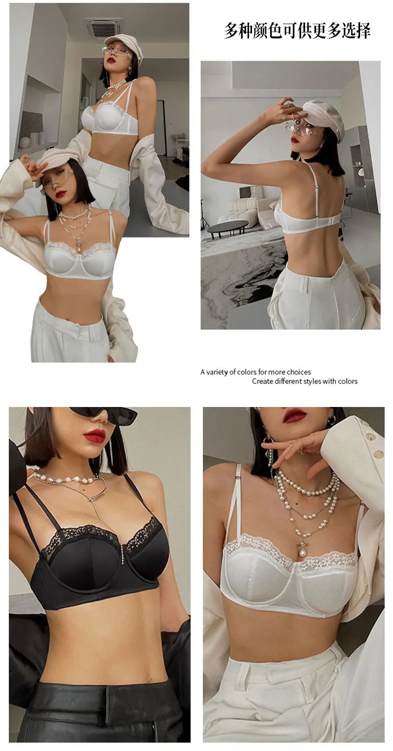 French Small Breasted Lace Underwear Set Women — feature 32
