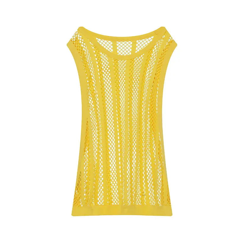 2025 Mesh Slit Vest for Men Youth Sexy Solid Color - Image 4