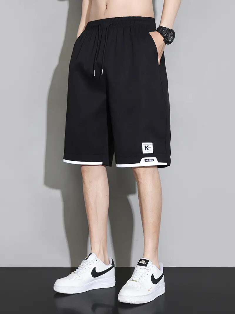 Men Ice Silk Shorts Summer 2025 Loose Casual Sports Pants