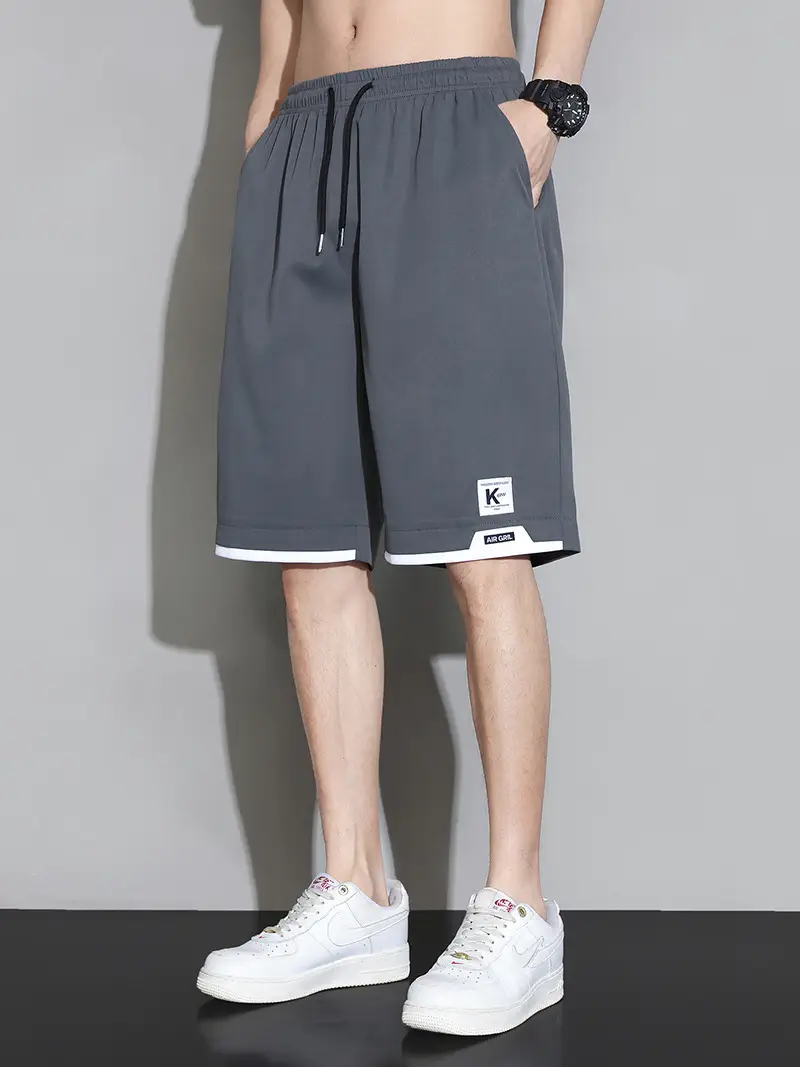 Men Ice Silk Shorts Summer 2025 Loose Casual Sports Pants