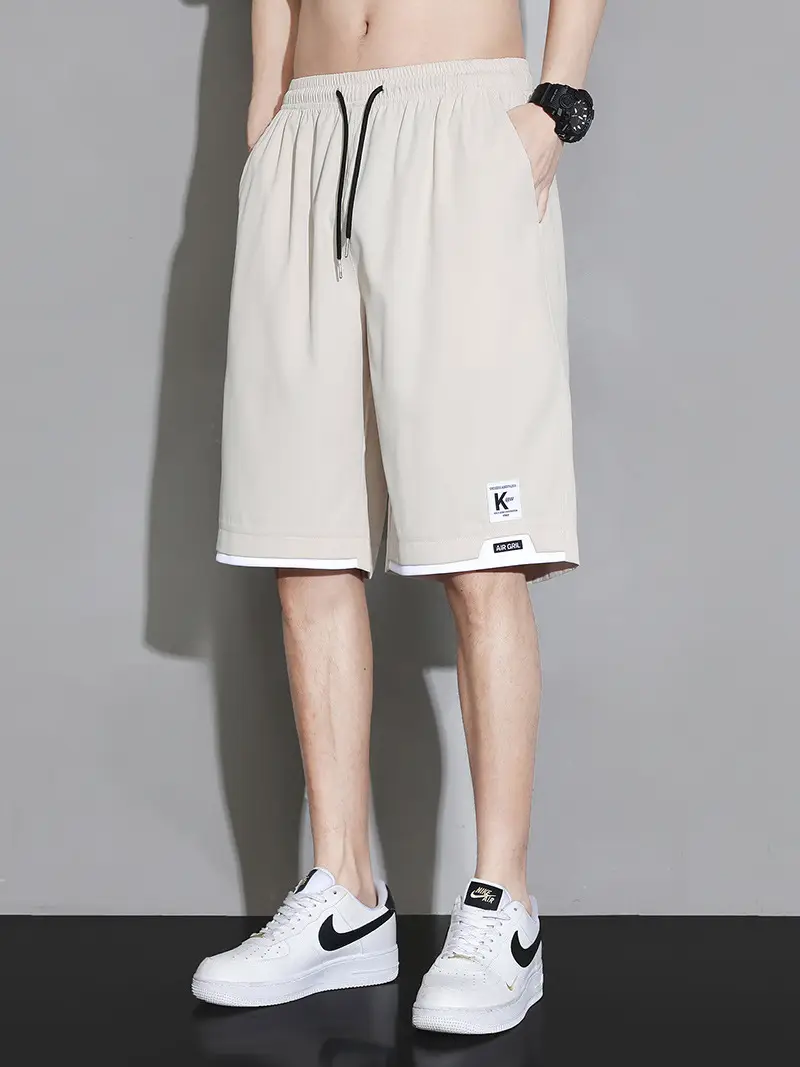 Men Ice Silk Shorts Summer 2025 Loose Casual Sports Pants
