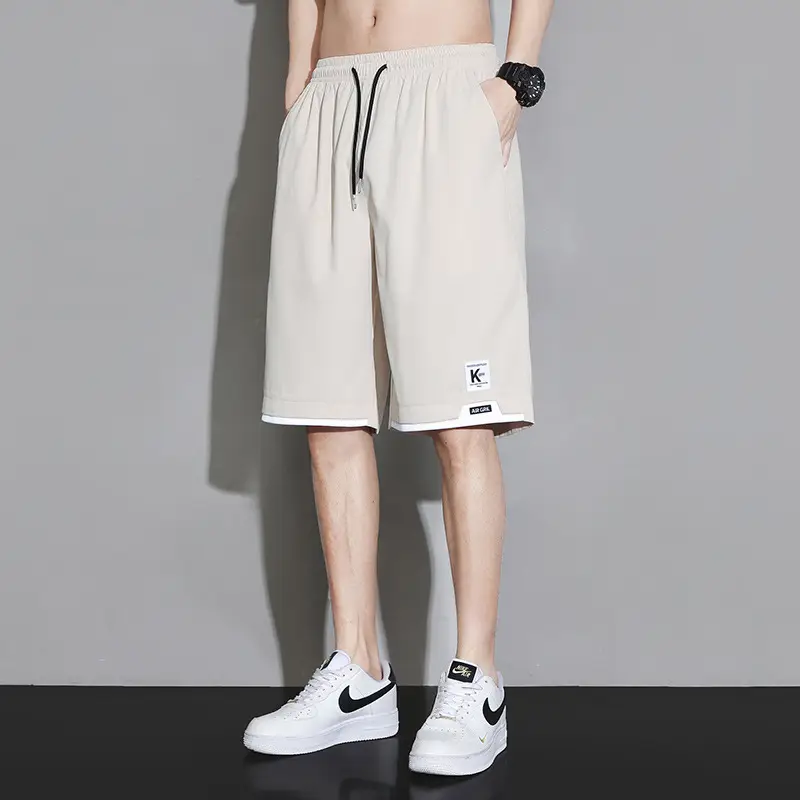 Men Ice Silk Shorts Summer 2025 Loose Casual Sports Pants