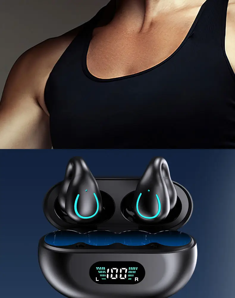 Wireless Bone Conduction Earbuds with Charging Case — feature 2