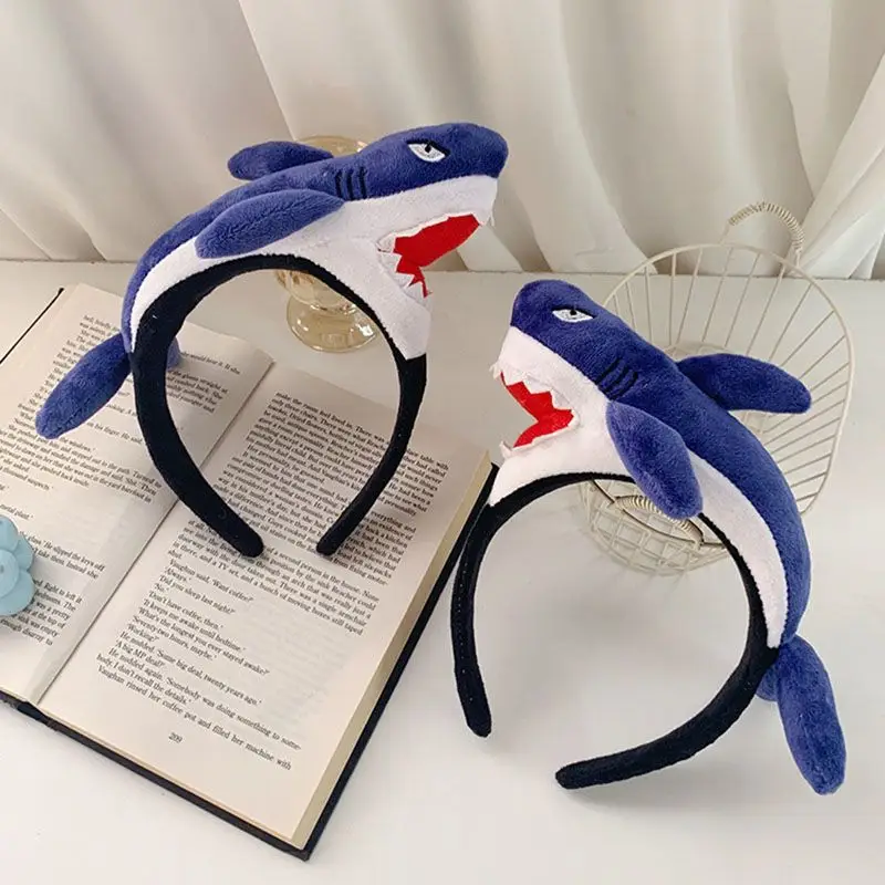 Cute Shark Hairband for Kids & Adults Plush Blue Black — feature 3
