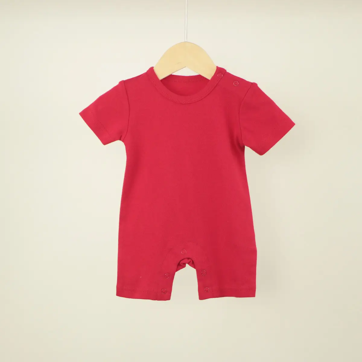 Red Cotton Baby Shorts for Boys - Image 4