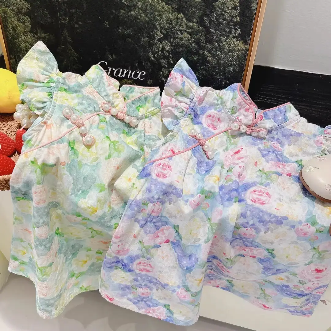 Girls Floral Cheongsam Dress Summer 2025 — feature 2