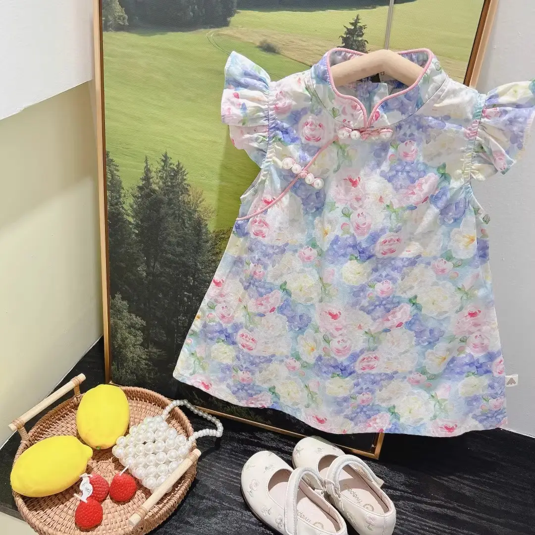 Girls Floral Cheongsam Dress Summer 2025 — feature 4