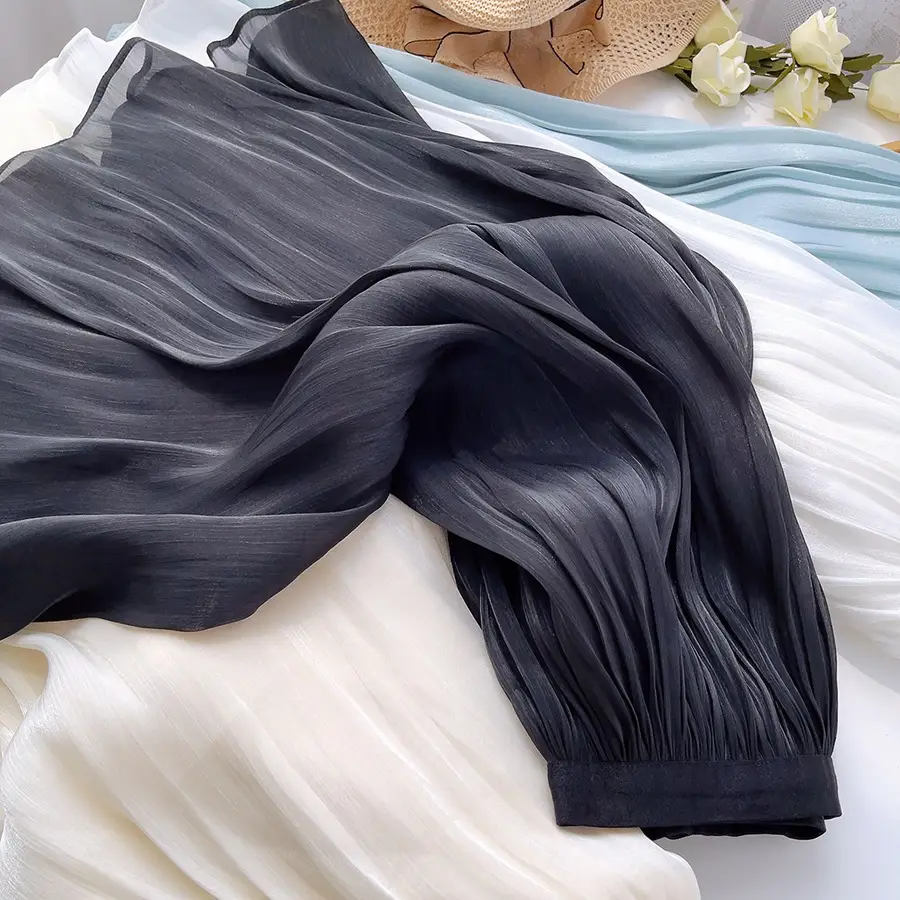 White A-Line Tulle Skirt Large Size Summer Wear — feature 12