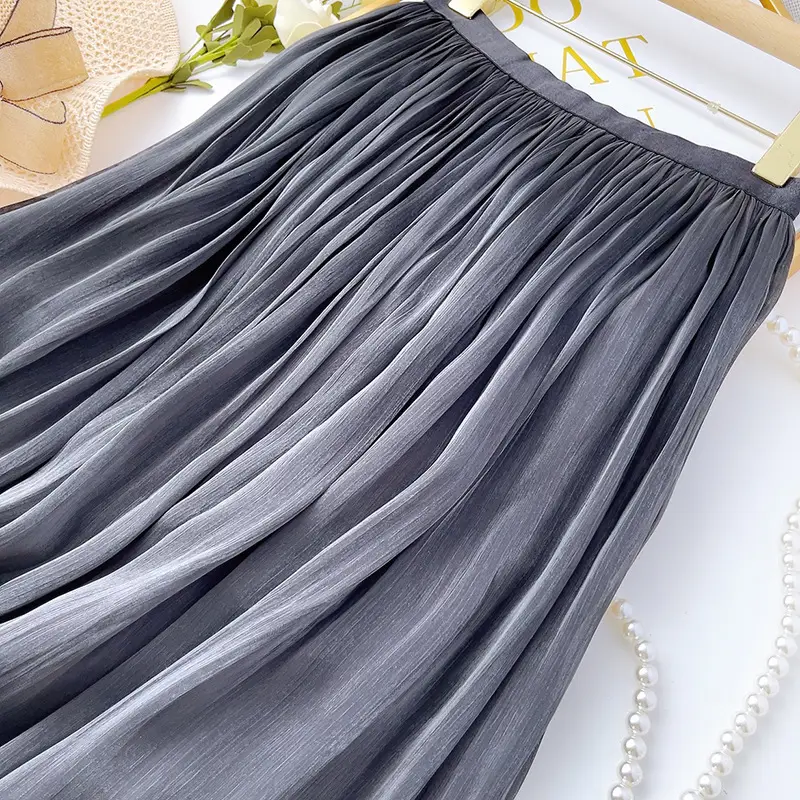 White A-Line Tulle Skirt Large Size Summer Wear — feature 6
