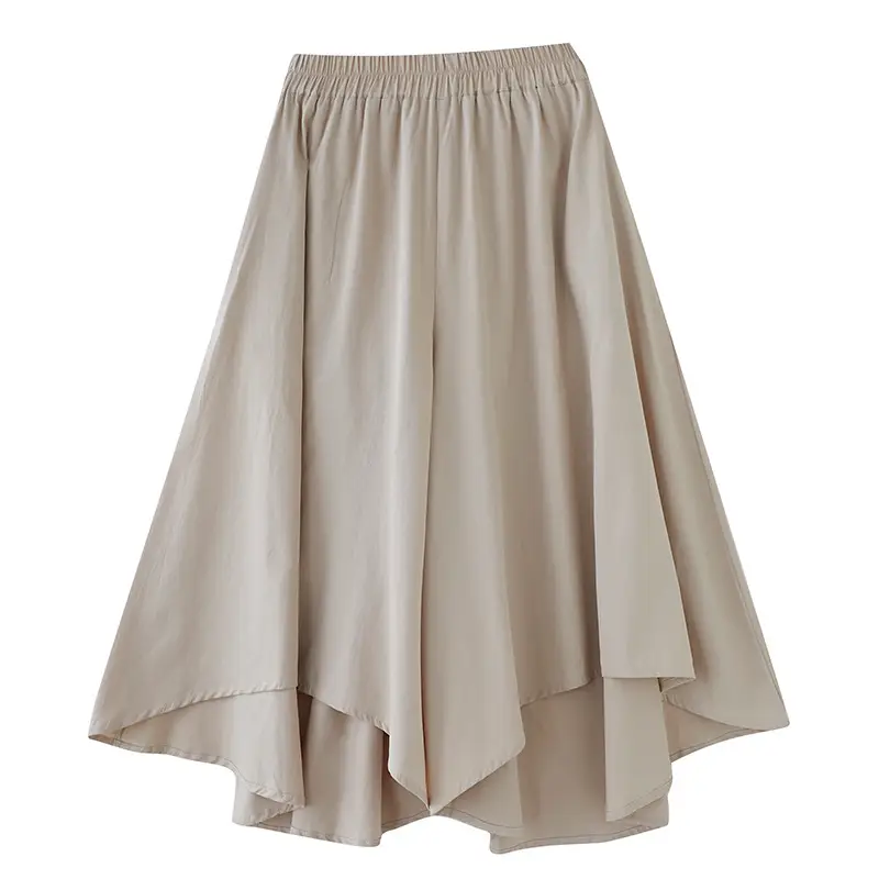 Women Wide Leg Culottes Black 2025 Summer