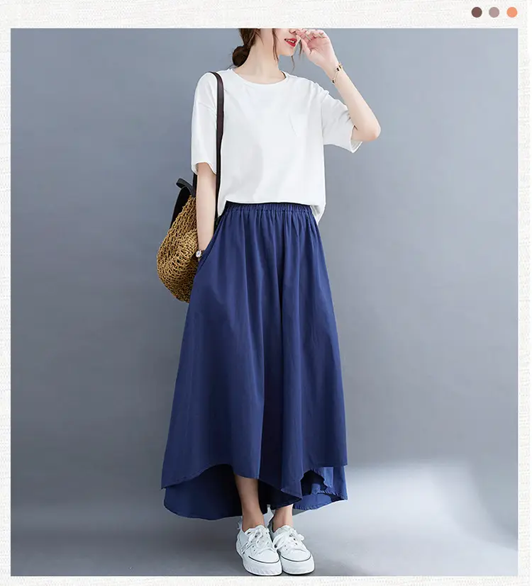 Women Wide Leg Culottes Black 2025 Summer — feature 28