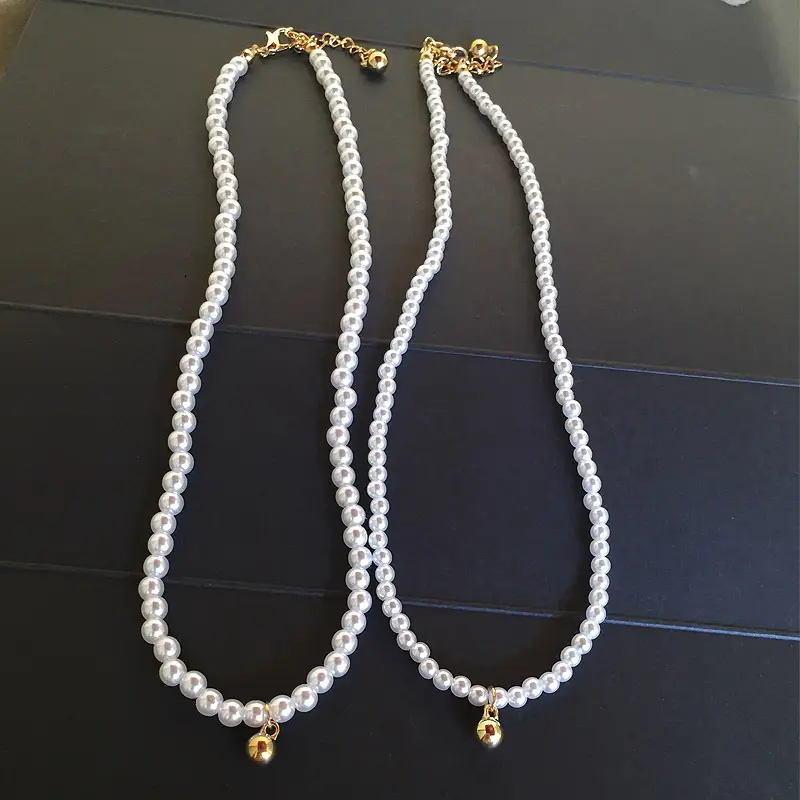 Gold Pearl Necklace for Women French Style - Image 4