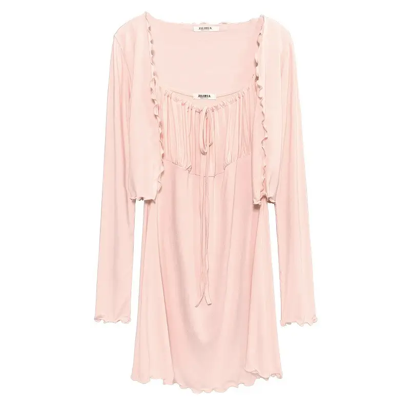 White Slim Fit Two-Piece Nightwear Set for Women - Image 11