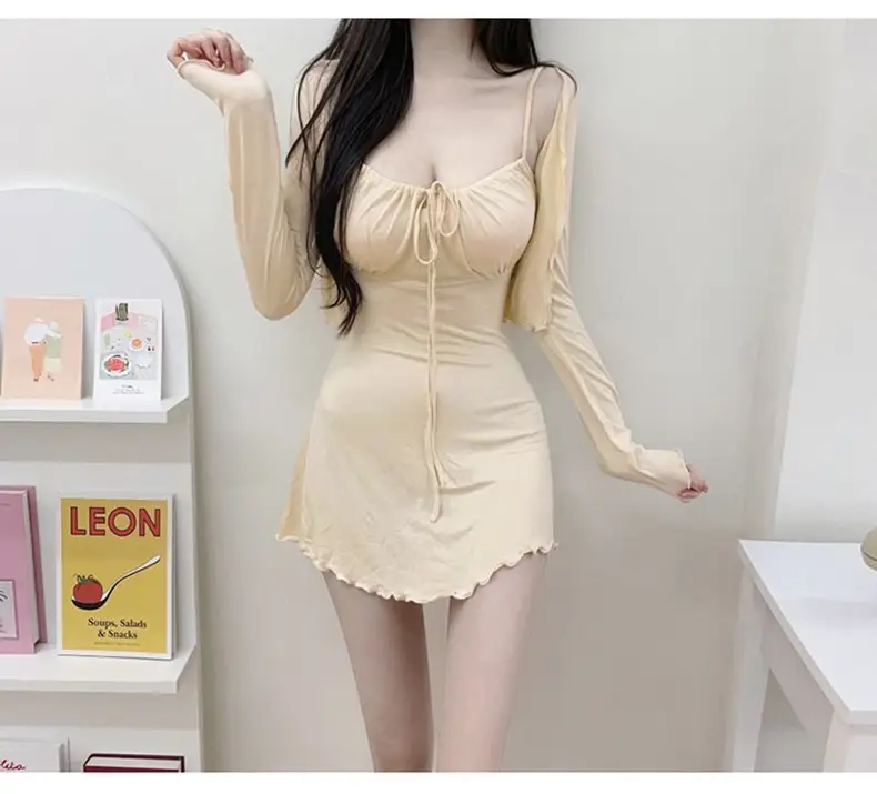White Slim Fit Two-Piece Nightwear Set for Women — feature 11