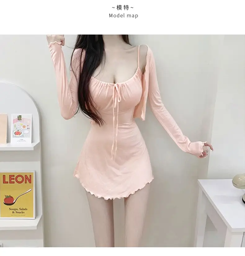 White Slim Fit Two-Piece Nightwear Set for Women — feature 6
