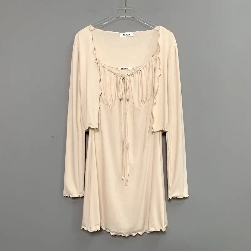 White Slim Fit Two-Piece Nightwear Set for Women - Image 4