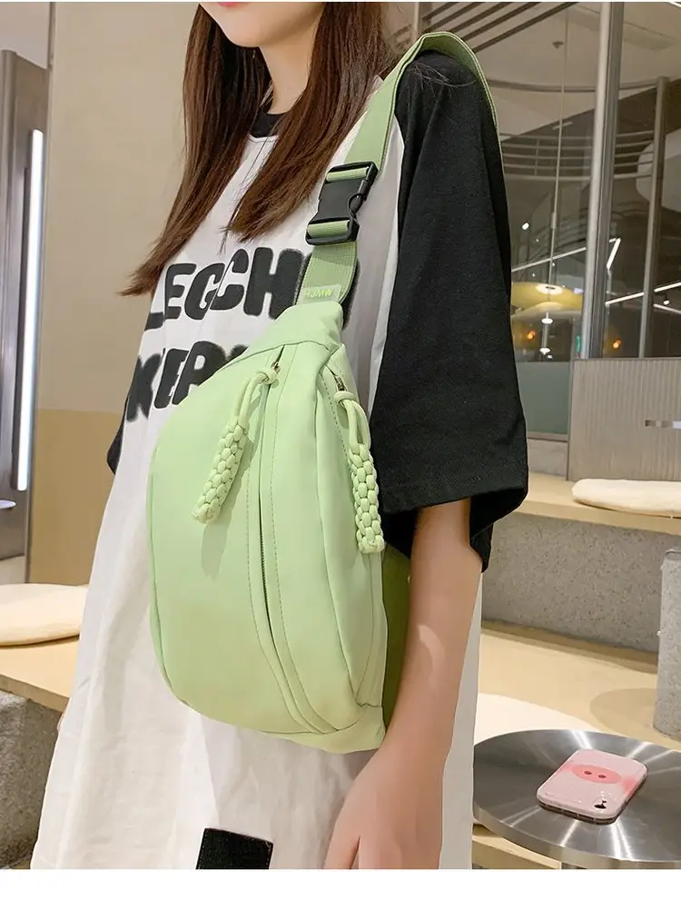Green Japanese Style Boys Chest Bag Satchel Travel Shoulder — feature 10