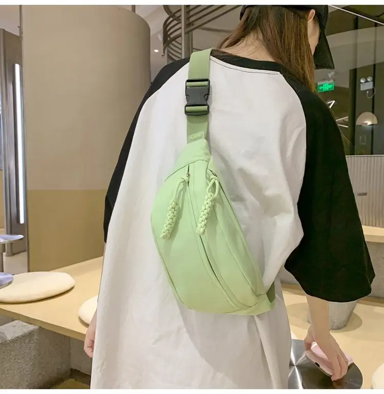 Green Japanese Style Boys Chest Bag Satchel Travel Shoulder — feature 13