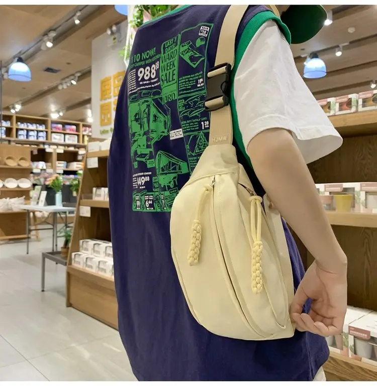 Green Japanese Style Boys Chest Bag Satchel Travel Shoulder — feature 15