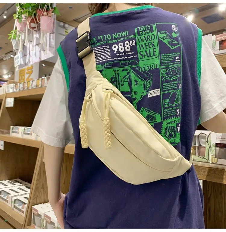 Green Japanese Style Boys Chest Bag Satchel Travel Shoulder — feature 17
