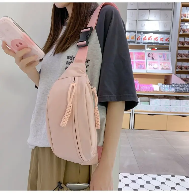 Green Japanese Style Boys Chest Bag Satchel Travel Shoulder — feature 21