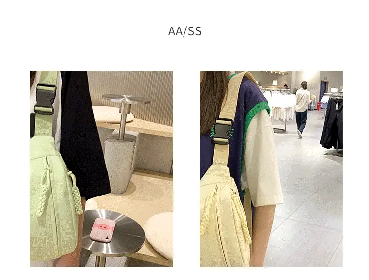 Green Japanese Style Boys Chest Bag Satchel Travel Shoulder — feature 3