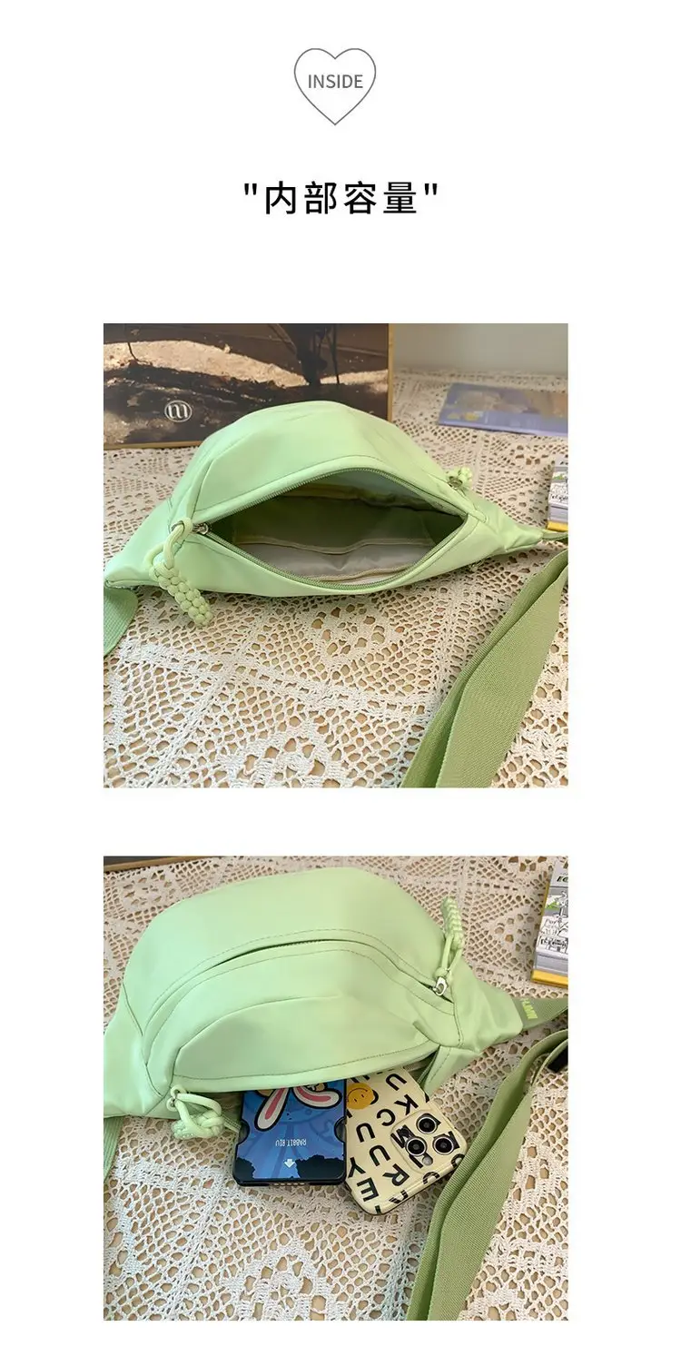 Green Japanese Style Boys Chest Bag Satchel Travel Shoulder — feature 31