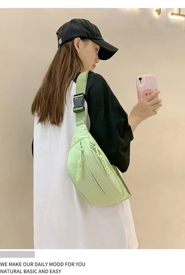 Green Japanese Style Boys Chest Bag Satchel Travel Shoulder — feature 8