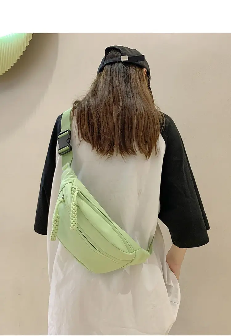 Green Japanese Style Boys Chest Bag Satchel Travel Shoulder — feature 9