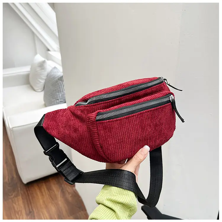 Trendy Crossbody Bag for Women Yellow Zippered Waist Bag — feature 18