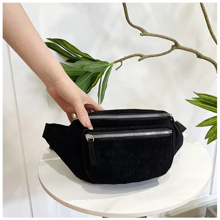 Trendy Crossbody Bag for Women Yellow Zippered Waist Bag — feature 9