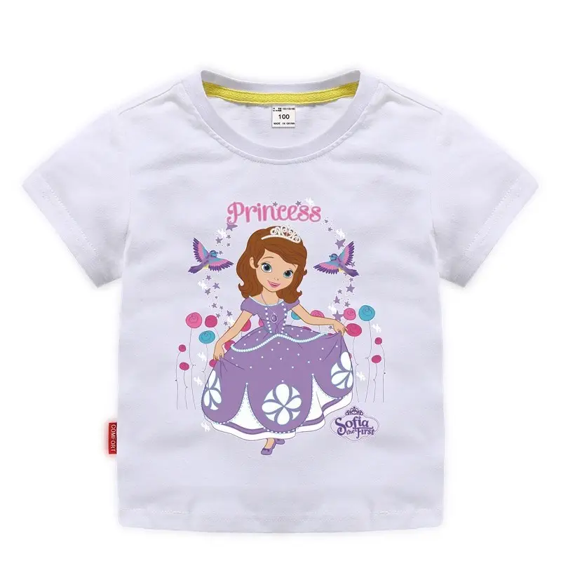 Girls Princess Printed Cotton T-Shirt Green 2023