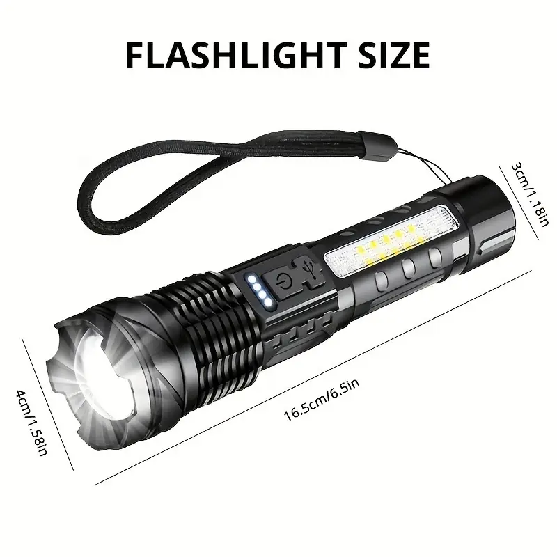 USB Rechargeable Cross-Border Laser Flashlight Black β feature 1