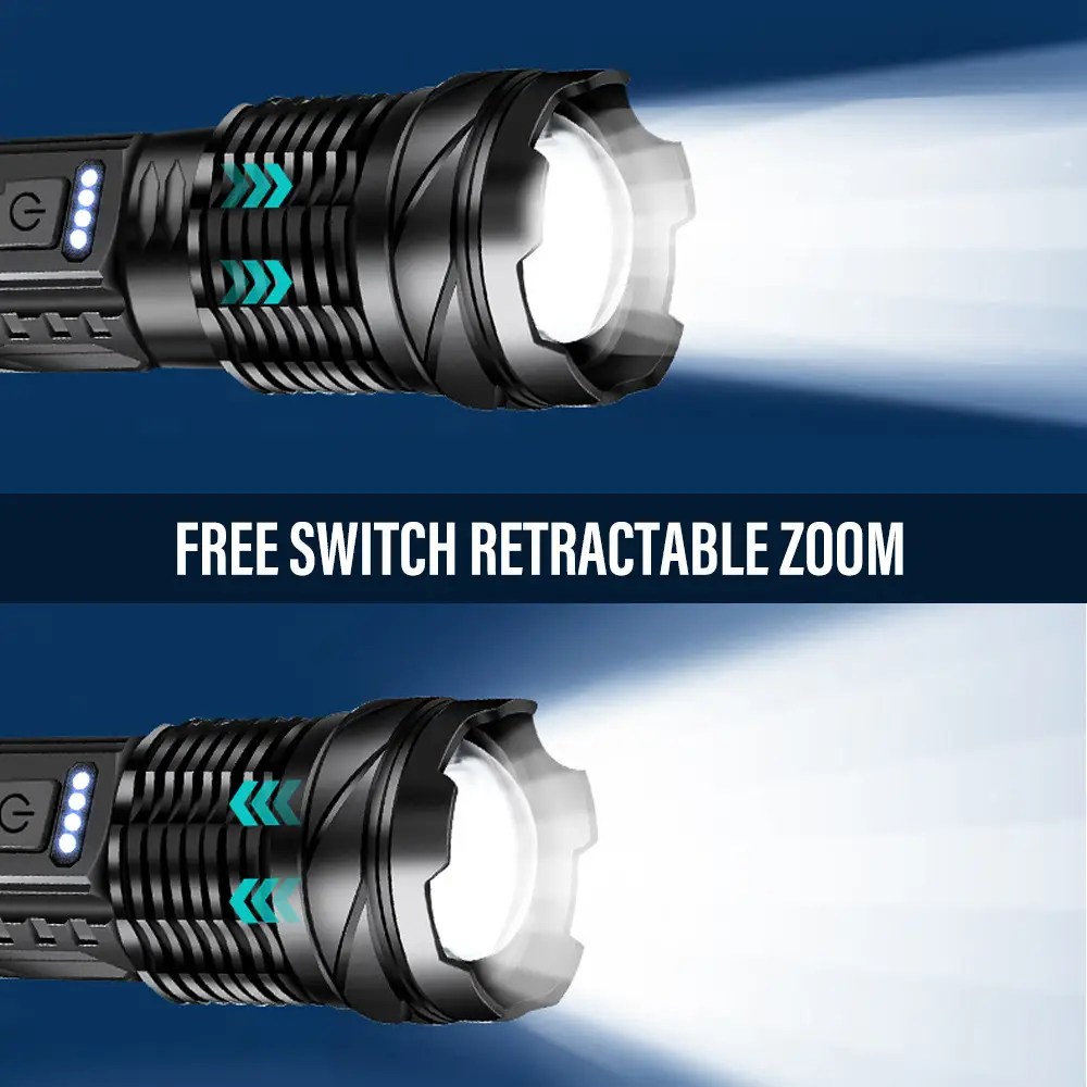 USB Rechargeable Cross-Border Laser Flashlight Black β feature 11
