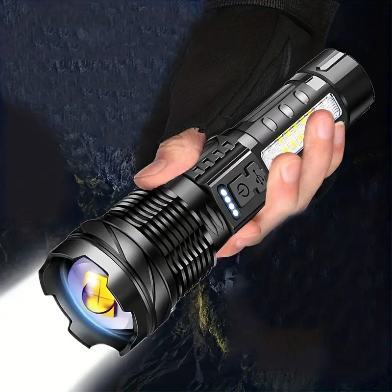USB Rechargeable Cross-Border Laser Flashlight Black β feature 6