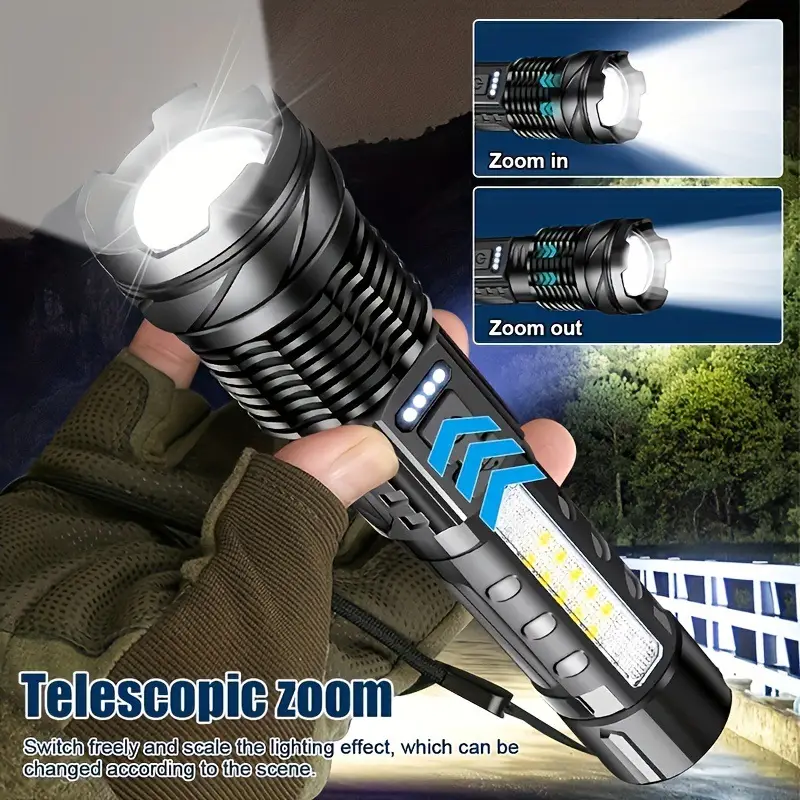 USB Rechargeable Cross-Border Laser Flashlight Black β feature 7