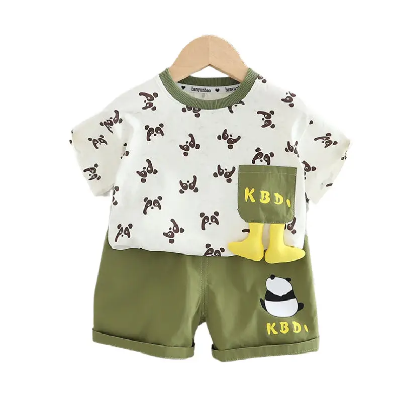 Boys Cartoon Print Shorts Suit Summer 2024 - Image 5