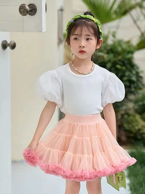 Red Full Mesh Princess Tutu Dress for Girls - Image 20