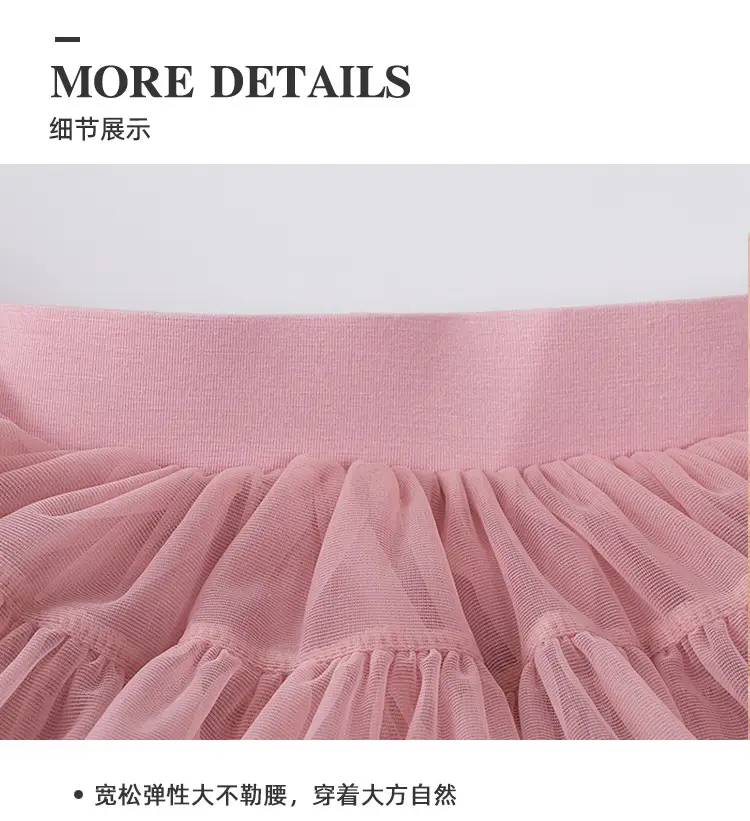Red Full Mesh Princess Tutu Dress for Girls — feature 14