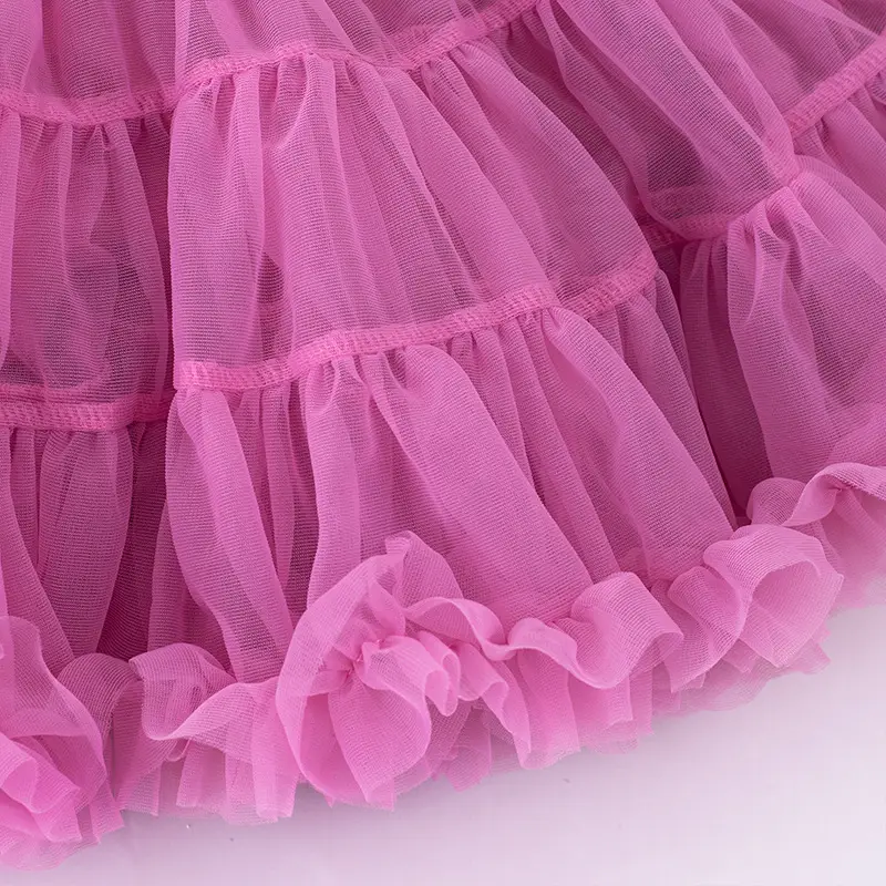 Red Full Mesh Princess Tutu Dress for Girls — feature 18