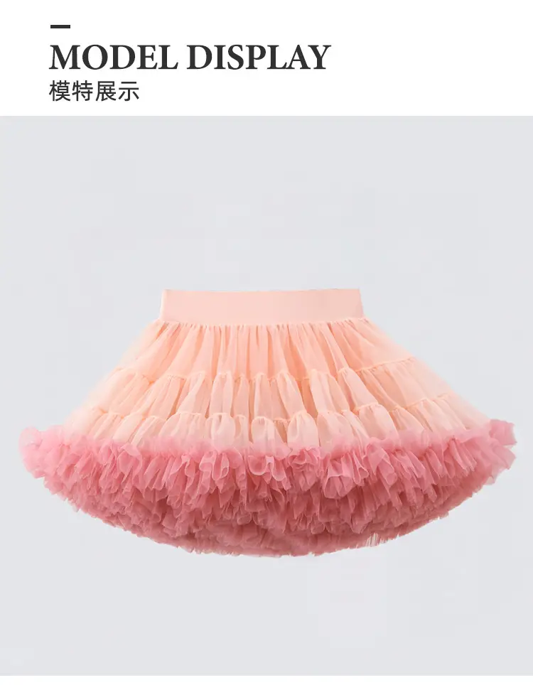 Red Full Mesh Princess Tutu Dress for Girls — feature 7