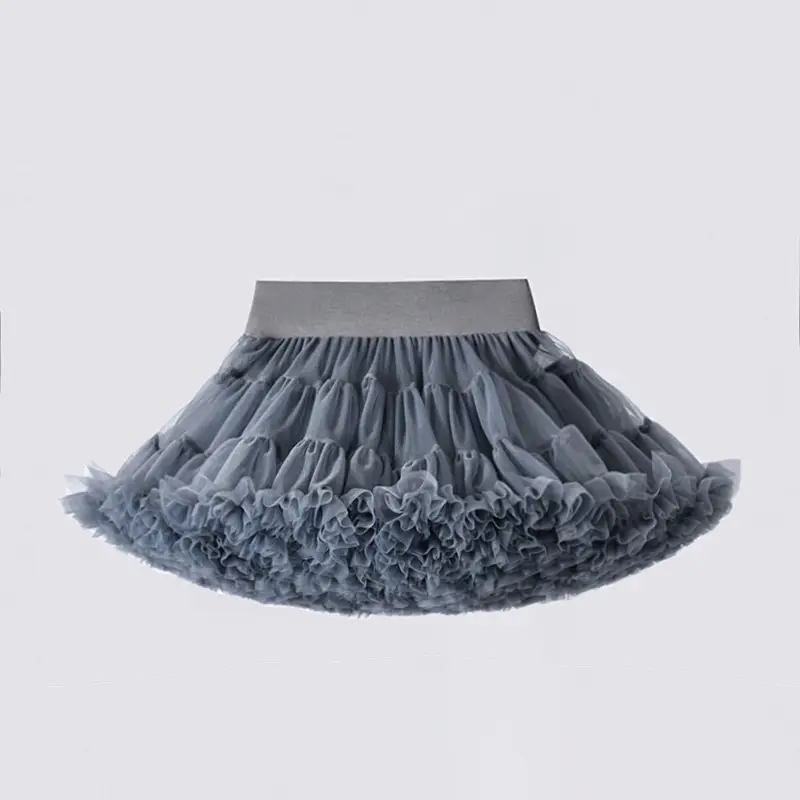Red Full Mesh Princess Tutu Dress for Girls - Image 11