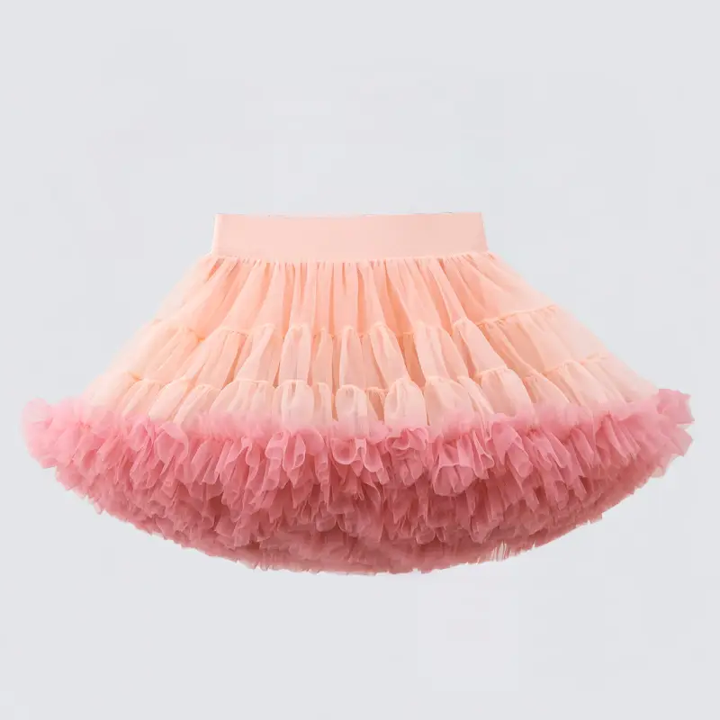 Red Full Mesh Princess Tutu Dress for Girls - Image 14