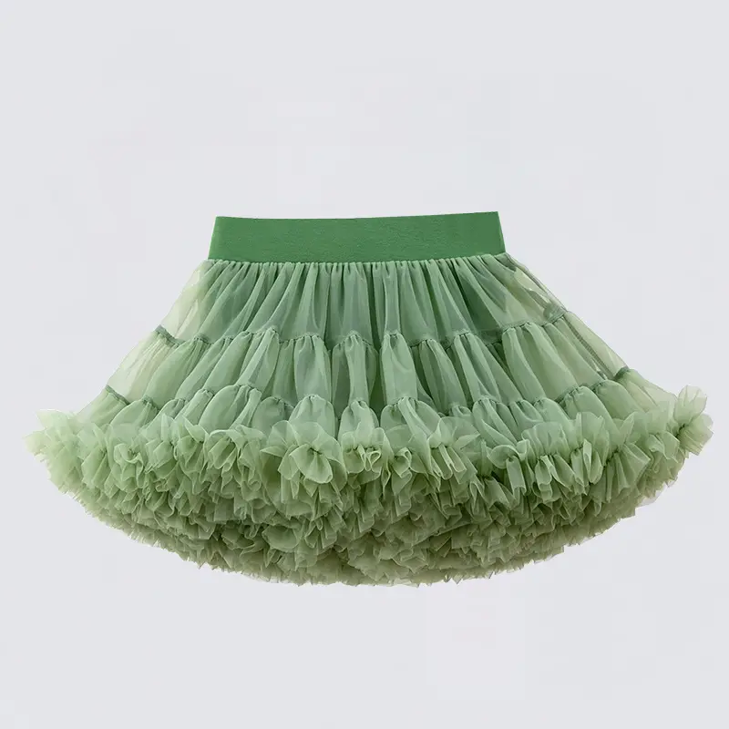Red Full Mesh Princess Tutu Dress for Girls - Image 16