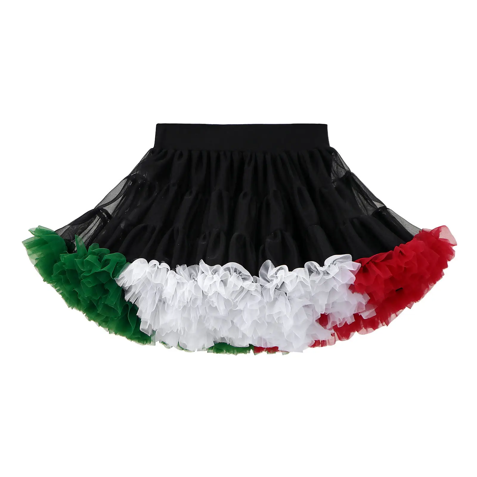 Red Full Mesh Princess Tutu Dress for Girls - Image 17