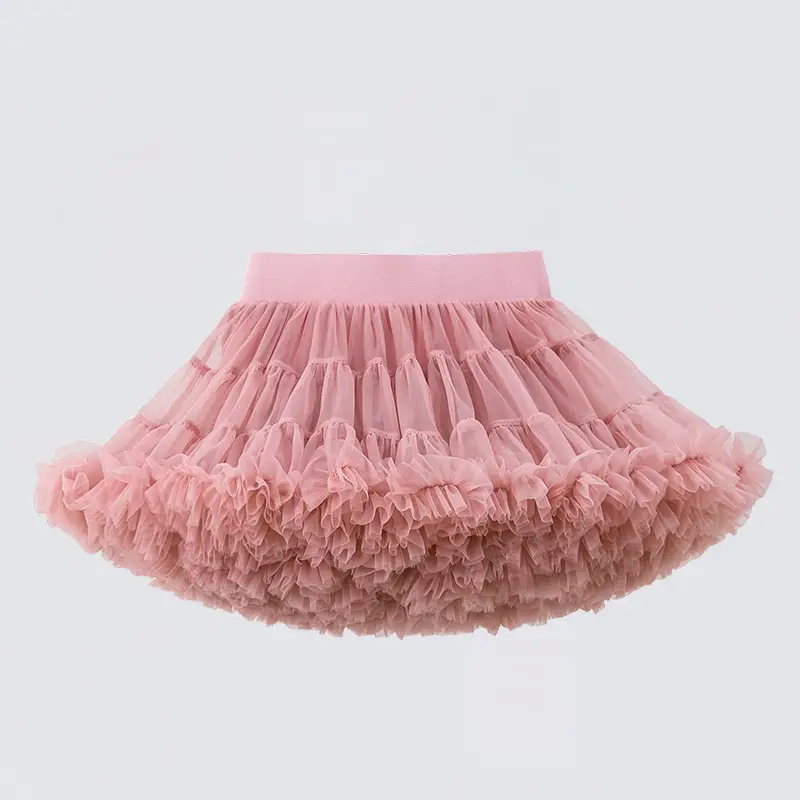 Red Full Mesh Princess Tutu Dress for Girls - Image 4