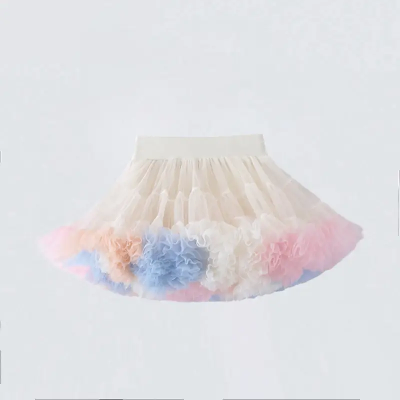 Red Full Mesh Princess Tutu Dress for Girls - Image 5