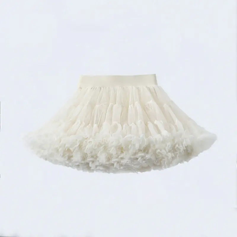Red Full Mesh Princess Tutu Dress for Girls - Image 6