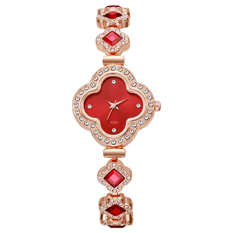 Women's Four-Leaf Clover Quartz Watch Rose Gold - Image 11